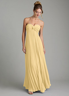 Azazie Tempest Bridesmaid Dresses Butter Empire Corset Chiffon Convertible Dress image3