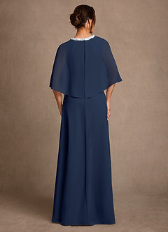 Azazie Winnifred 신부의 어머니 드레스 A라인 구슬 쉬폰 플로어 길이 드레스 image3