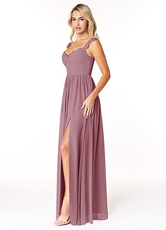 Azazie Cleobella Bridesmaid Dresses Vintage Mauve A-Line Sweetheart Lace Chiffon Dress image4