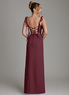 Azazie Jessamine Bridesmaid Dresses Cabernet Mermaid Corset Chiffon Dress image8