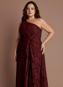 Hermosa Wine One Shoulder Maxi Dress image11