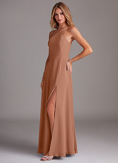 Azazie Bailey Suknie dla druhen Linia A Rozcięcie z boku Szyfon Do ziemi Sukienka image3