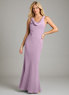 Azazie Rylina Bridesmaid Dresses Wisteria Mermaid Pleated Chiffon Dress image1