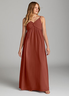 Azazie Raychel Junior Klänning av A-Line i Chiffong Plisserad image4