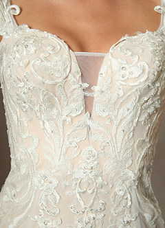 Azazie Roux Wedding Dresses Diamond White Champagne Mermaid Sequins Satin Dress image2