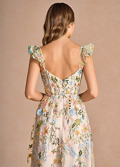 Denisse Blush Pink Multi Midi Dress image8