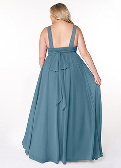 Azazie Kora Jurken voor bruidsmeisjes Jurk van Chiffon met A-Lijn Geplooid Bermuda image8