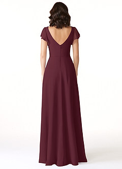 Azazie Omari Vestidos de madrinha de casamento Vestido Cabernet de Chiffon de Linha A image2