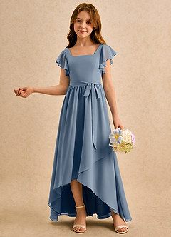 Azazie Milly Girls Formal Flower Girl Klänningar Klä A-Line i Chiffong Plisserad image4