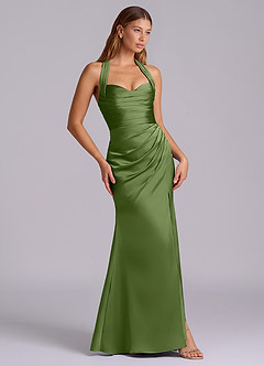 Azazie Destiny Suknie dla druhen Syrena Dekolt w kształcie serca Satyna elastyczna Do ziemi Sukienka image3