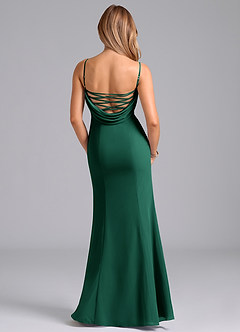 Azazie Wynni Abiti da Damigella Abito Sirena in Chiffon Corsetto Smeraldo image6