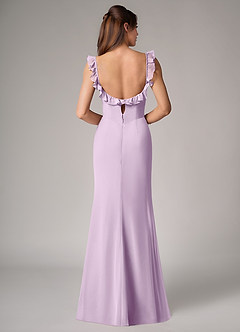 Azazie Callie Bridesmaid Dresses Frosted Lilac Mermaid Side Slit Chiffon Convertible Dress image2