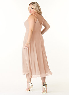 Azazie Clarissa Bridesmaid Dresses English Rose A-Line V-Neck Chiffon Dress image10