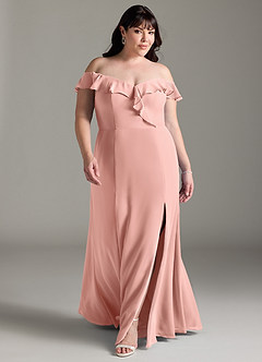 Azazie Sophie Bridesmaid Dresses Rosette A-Line Off the Shoulder Chiffon Convertible Dress image6