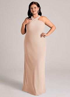 Azazie Doretta Bridesmaid Dresses English Rose Mermaid Pleated Chiffon Dress image9