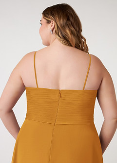 Azazie Arabella Allure Bridesmaid Dresses Butterscotch A-Line Sweetheart Neckline Chiffon Convertible Dress image15