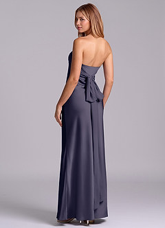 Azazie Ailanie Brudtärnklänningar Klä av Tubklänning i Stretch Satin Axelbandslös Stormig image2