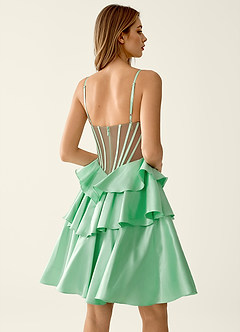 Aurisse Green Mini Dress image2