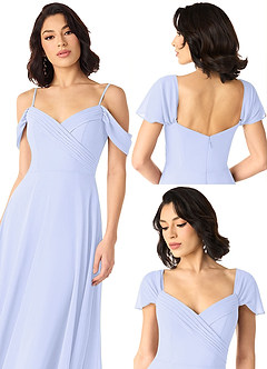 Azazie Tancie Bridesmaid Dresses Lavender A-Line Off the Shoulder Chiffon Convertible Dress image6