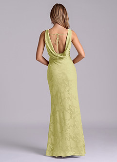 Azazie Rylina Final Sale Lemon Sorbet Mermaid Floral Burnout Dress image2
