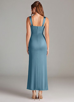 Azazie Denice Šaty pro družičky Pouzdro Plisovaný Strečový satén Délka po kotníky Šaty image2