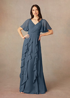 Azazie Watson Mother of the Bride Dresses Neptune A-Line V-Neck Chiffon Dress image1