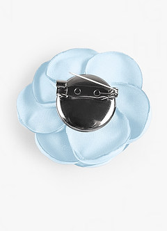 front Matte Satin Floral Lapel Flower