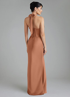 Azazie Torrance Brautjungfernkleider Meerjungfrau-Linie Korsett Stretch-Satin Kleid Bronzer image8