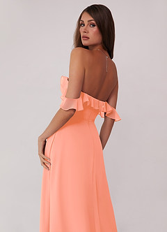 Barbie ♥ Azazie Bridesmaid Dresses Sunset A-Line Off the Shoulder Chiffon Convertible Dress image5