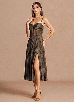 Midi jurk Vesper Kahvi Ruskea image3