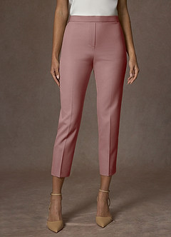 front Kennedy Stoffige Roos Gestructureerd stretchbroekpak