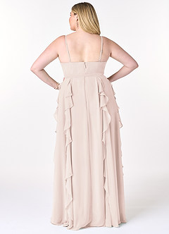 Azazie Peyton Bridesmaid Dresses Rose Petal A-Line Ruched Chiffon Dress image8
