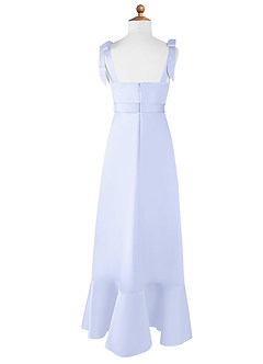 Azazie Barbara Junior Lavender A-Line Bow Matte Satin Dress image7