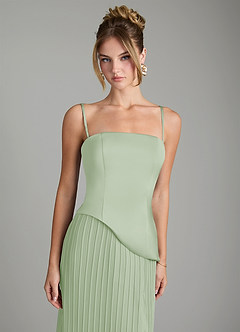 Azazie Tierney Bridesmaid Dresses Dusty Sage A-Line Strapless Chiffon Convertible Dress image2