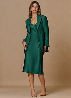 front Belicia Emerald 100% hør 2-delt jakkesæt