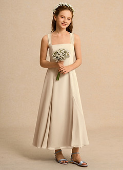 Azazie Tater Girl Flower Girl Klänningar Klä A-Line i Chiffong Plisserad image5