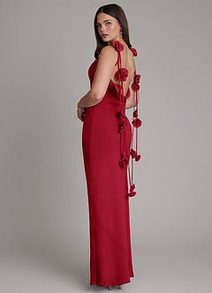 Azazie Kalico Bridesmaid Dresses Scarlet Mermaid Pleated Chiffon Dress image8