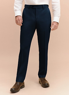 William Navy Blue Comfort Blend Dress Pants