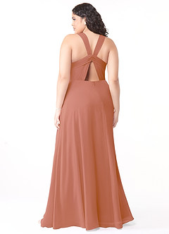 Azazie Jane Bridesmaid Dresses MAI TAI A-Line V-Neck Pleated Chiffon Dress image7