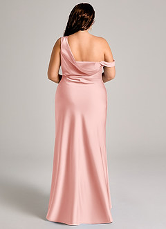 Azazie Madelyn Brudepigekjoler Havfrue En skulder Stræk satin Gulv-længde Kjole image16