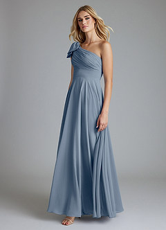 Azazie Elinora Schlussverkauf A-Linie One-Shoulder Chiffon Kleid Black image6