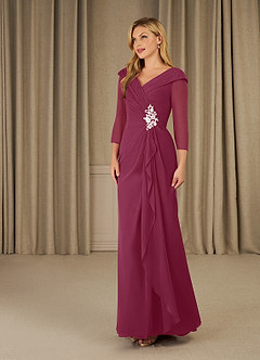 Azazie Jaycee Mother of the Bride Dresses A-Line Chiffon Floor-Length Dress image3