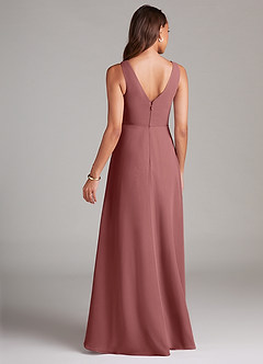 Azazie Nelly Bridesmaid Dresses Amethyst A-Line Pleated Chiffon Dress image5