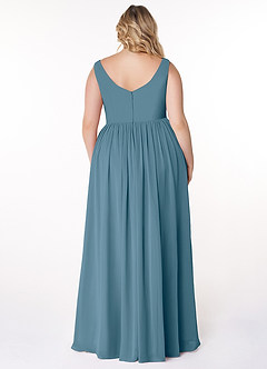 Azazie Keyla Bridesmaid Dresses Bermuda A-Line V-Neck Pleated Chiffon Dress image7