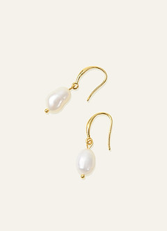 front Classic Pearl Drop Earrings