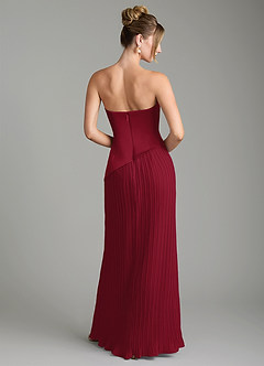 Azazie Tierney Bridesmaid Dresses Burgundy A-Line Strapless Chiffon Convertible Dress image13