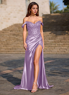 Opulence Lilac Floral Corset Mermaid Dress image3