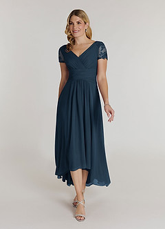 Azazie Thais Final Sale Desert Rose A-Line Lace Chiffon Dress image1