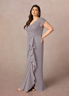 Azazie Carmen Mother of the Bride Dresses Dusk Sheath Lace Dress image8