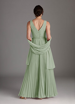 Azazie Kris Mother of the Bride Dresses Dusty Sage A-Line Sequins Chiffon Dress image4
